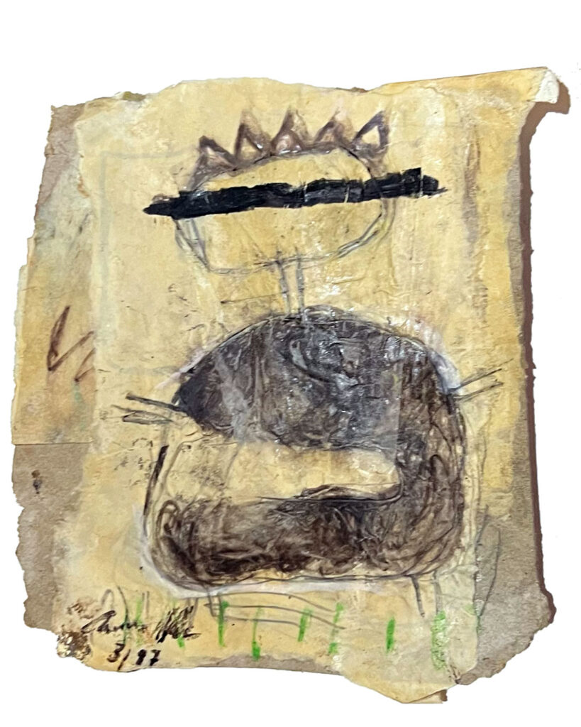 The King, Drawing Collage, 1997, 13 x 15 cm