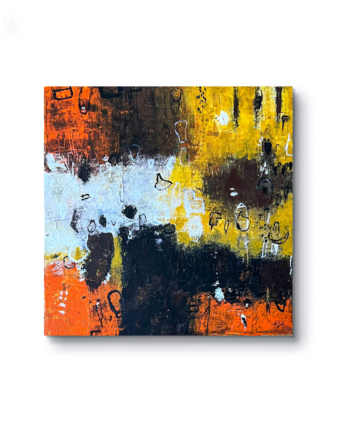 Street Life, Acrylic Painting on Canvas, 40 x 40 cm, 2024, 550 €