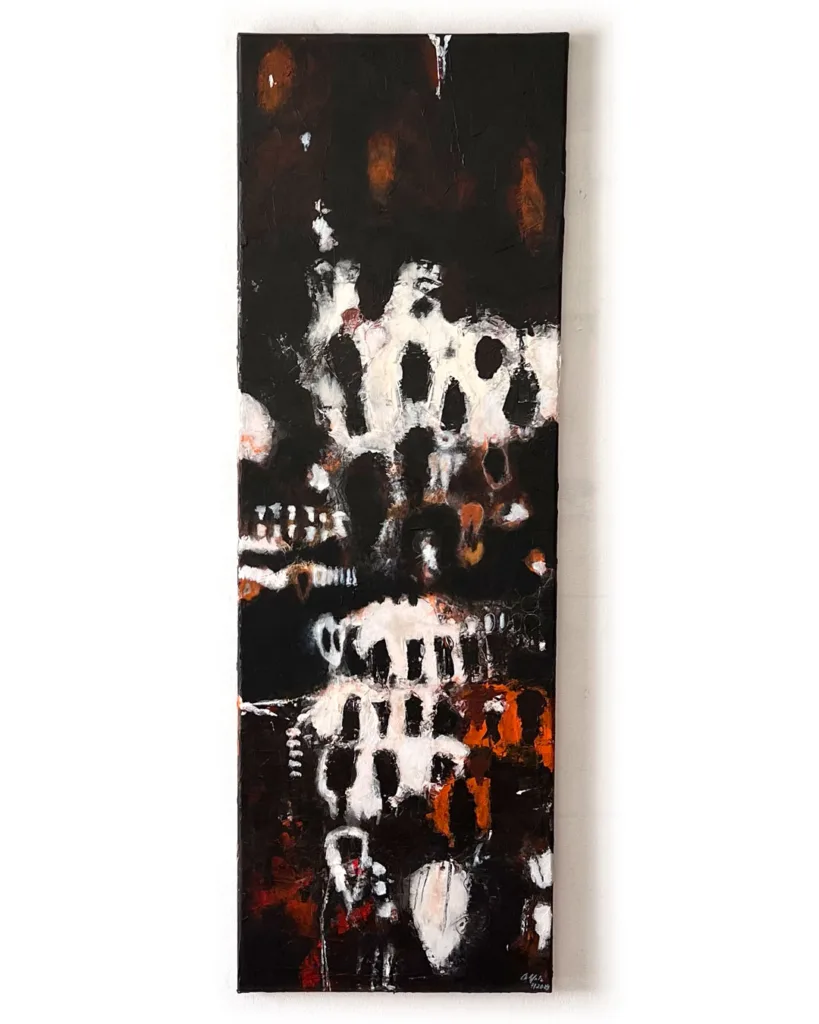 "Day & Night", Mixed Media on Canvas, 40 x 120 cm