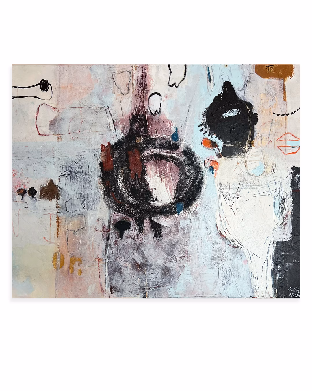 Don't Ask, 100 x 80 cm, Mixed Media on Canvas