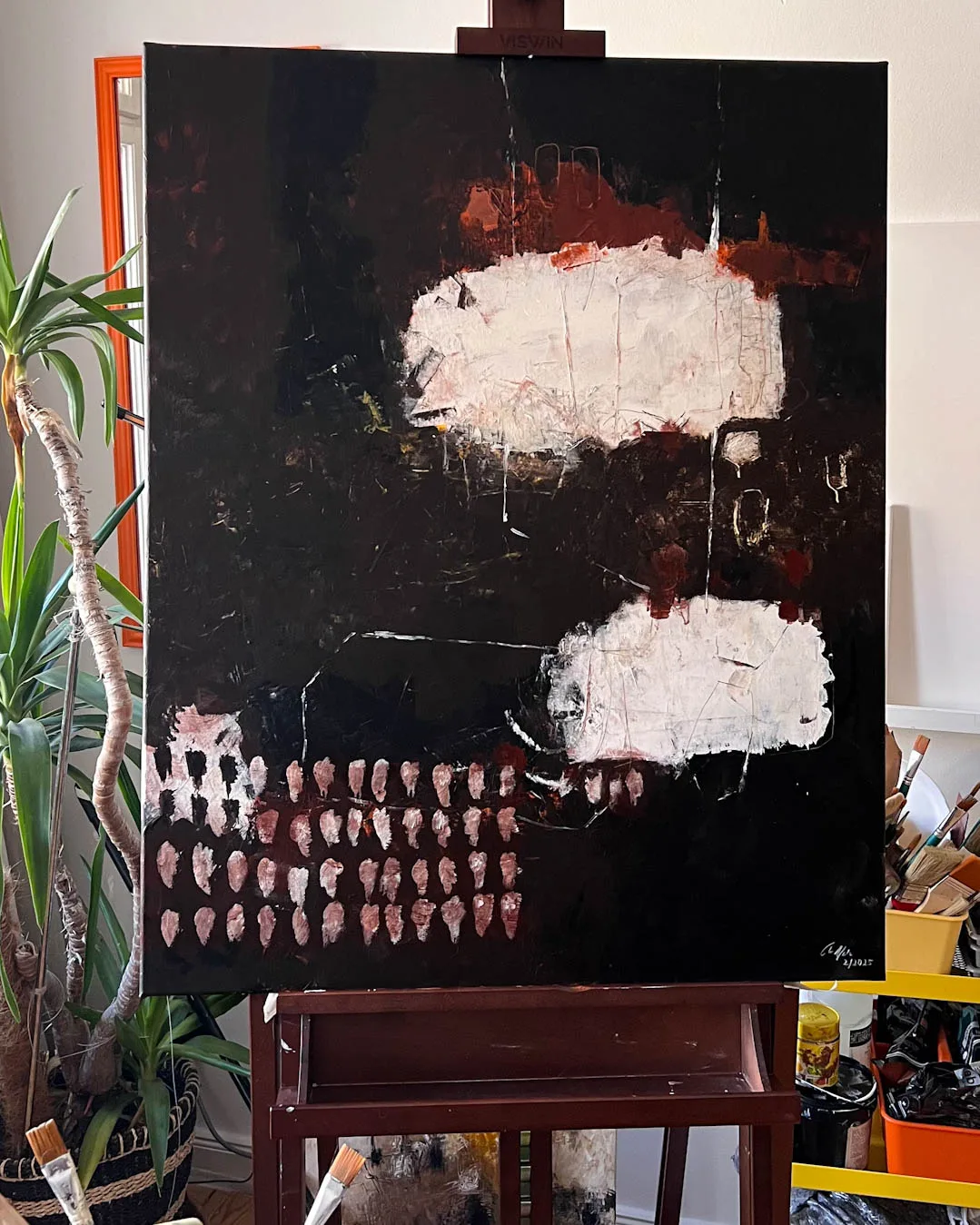 "Break Through the Darkness", Acrylic Painting on Canvas, 80 x 100 cm, 2025