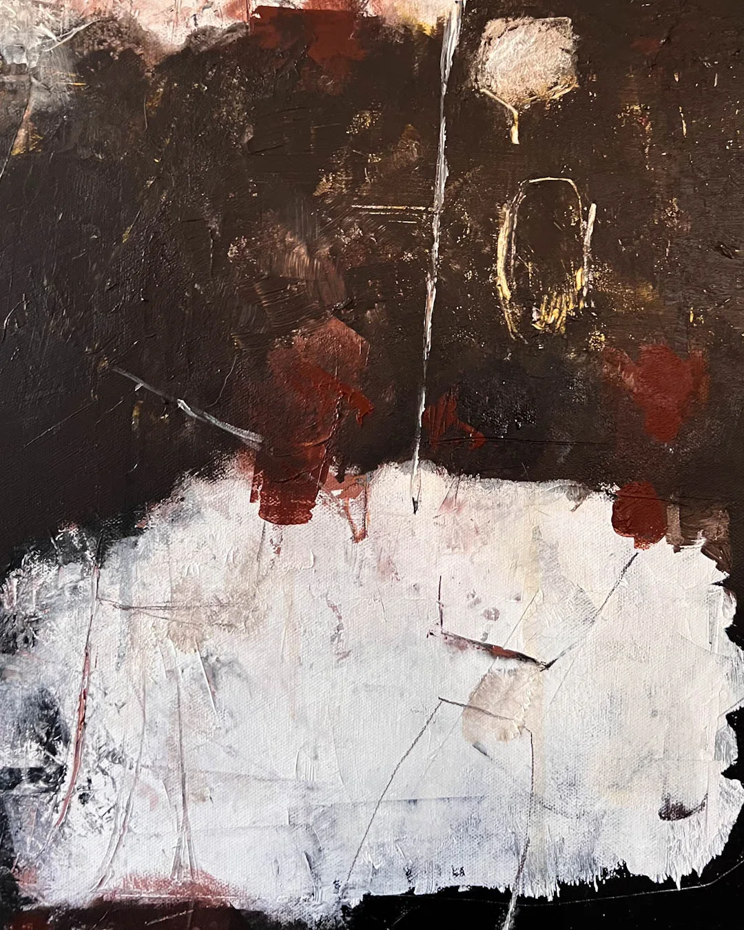 "Break Through the Darkness", Acrylic Painting on Canvas, 80 x 100 cm, 2025