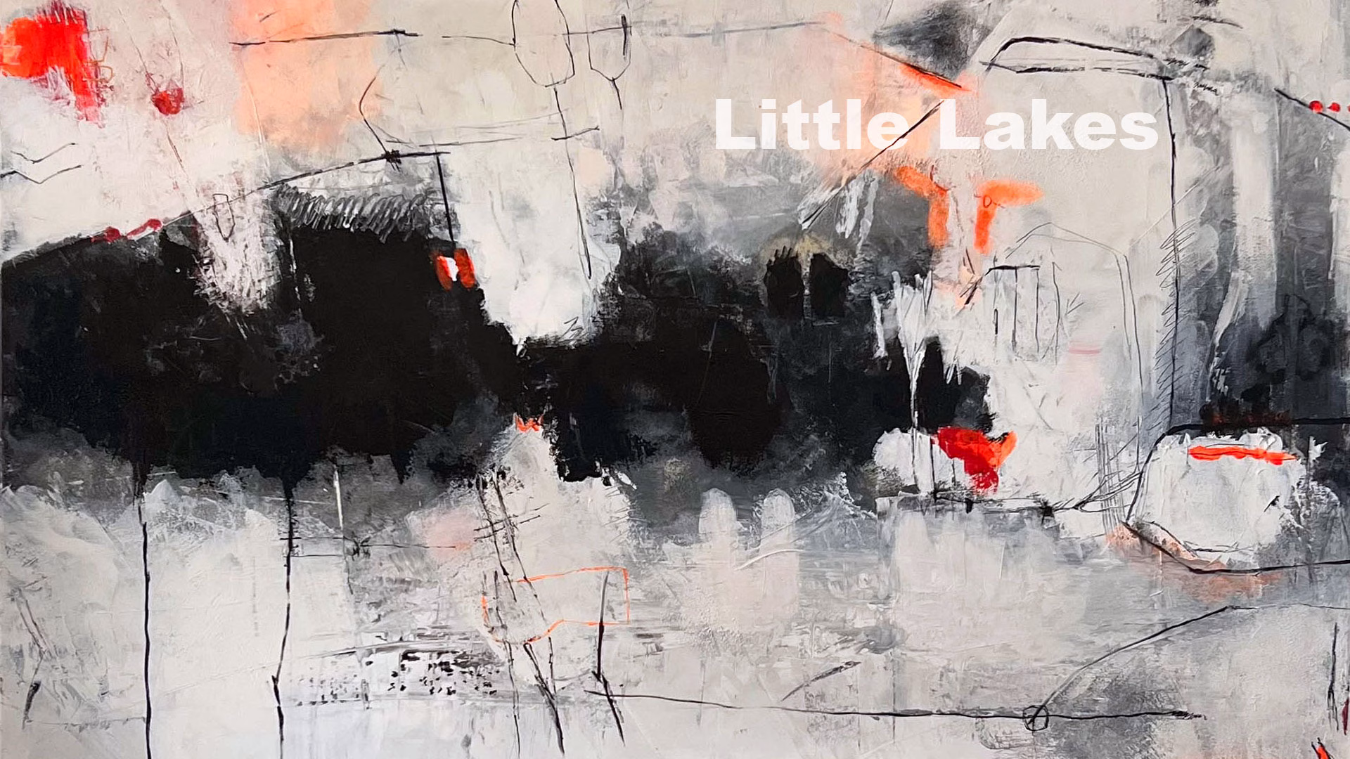 Little Lakes, 100 x 80 cm | Acrylic & drawing media on canvas