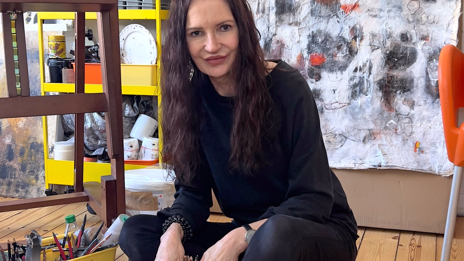 Christina Eva Walz in the Studio