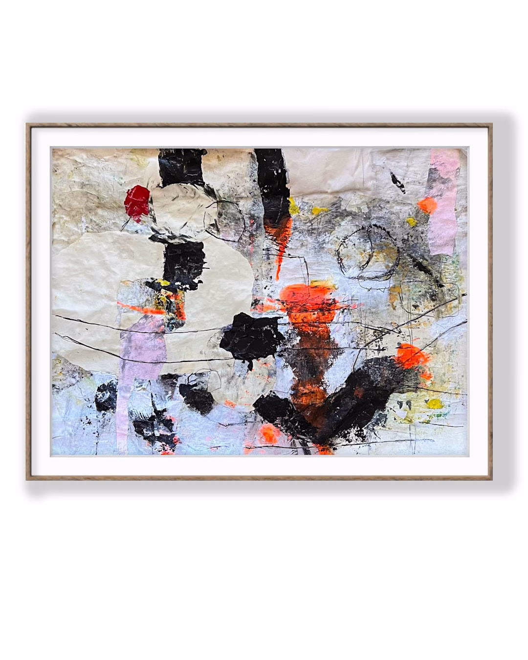 Urban Landscapes – Berlin Got Color, Mixed Media Collage, (Acrylfarbe, Tinte, Zeichenstifte, Papierschichten), 50 × 38 cm (19,7 × 15 in)