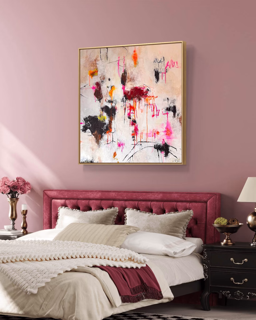 Raw Symphony, Mixed Media Painting on Canvas, 80 x 80 cm, 2025