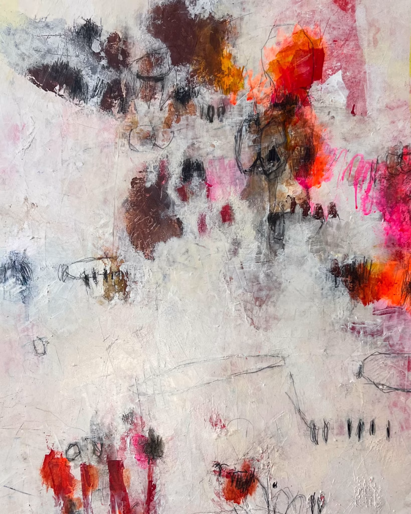 Can You Hear Spring Coming? Mixed Media auf Leinwand 130 × 90 cm | 51 × 35 inches
