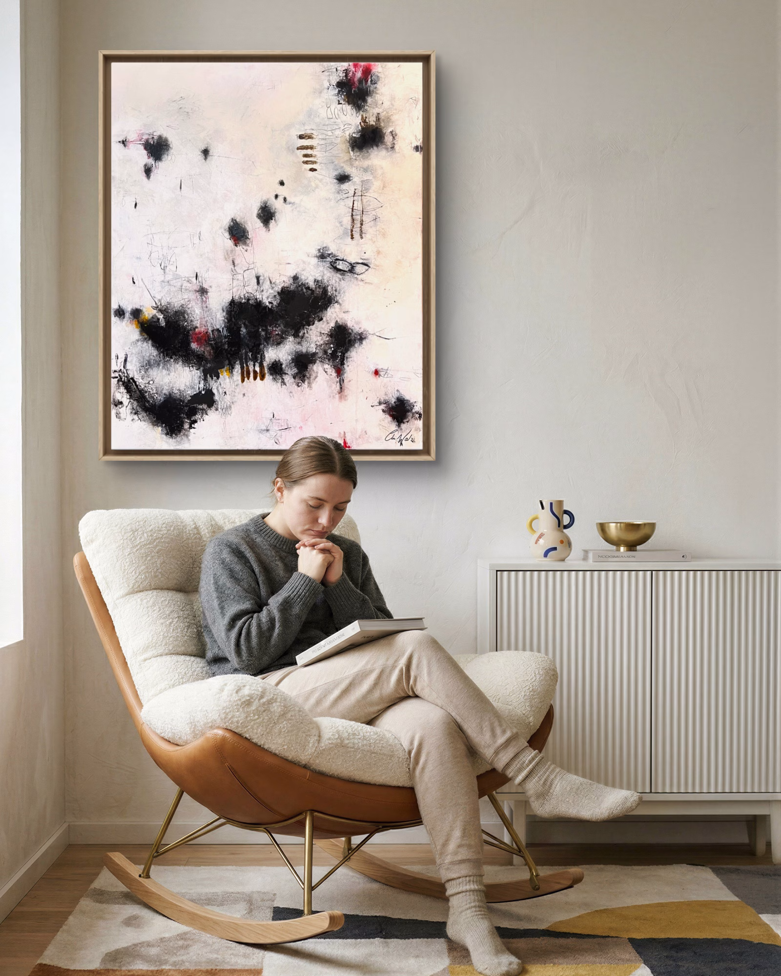 Unspoken Mixed Media auf Leinwand 100 × 80 cm | 39.4 × 31.5 inches