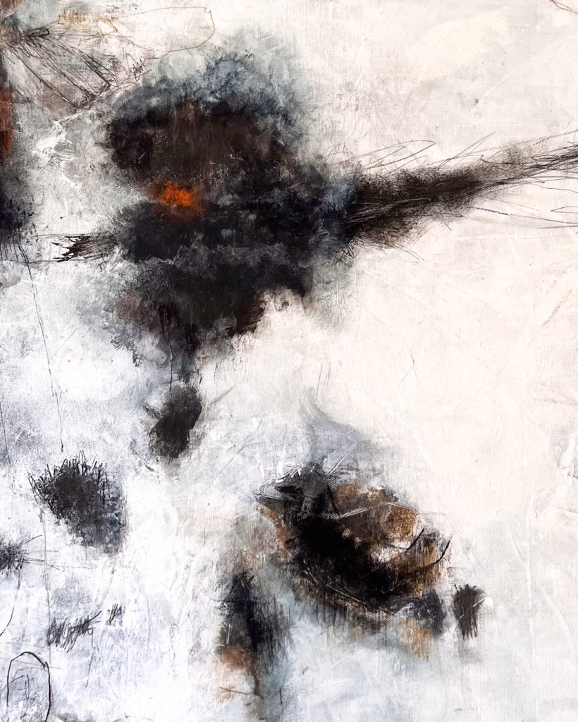 What Remains of a Summer Day, 2026, Mixed media on canvas 130 × 90 cm | 51 × 35 inches