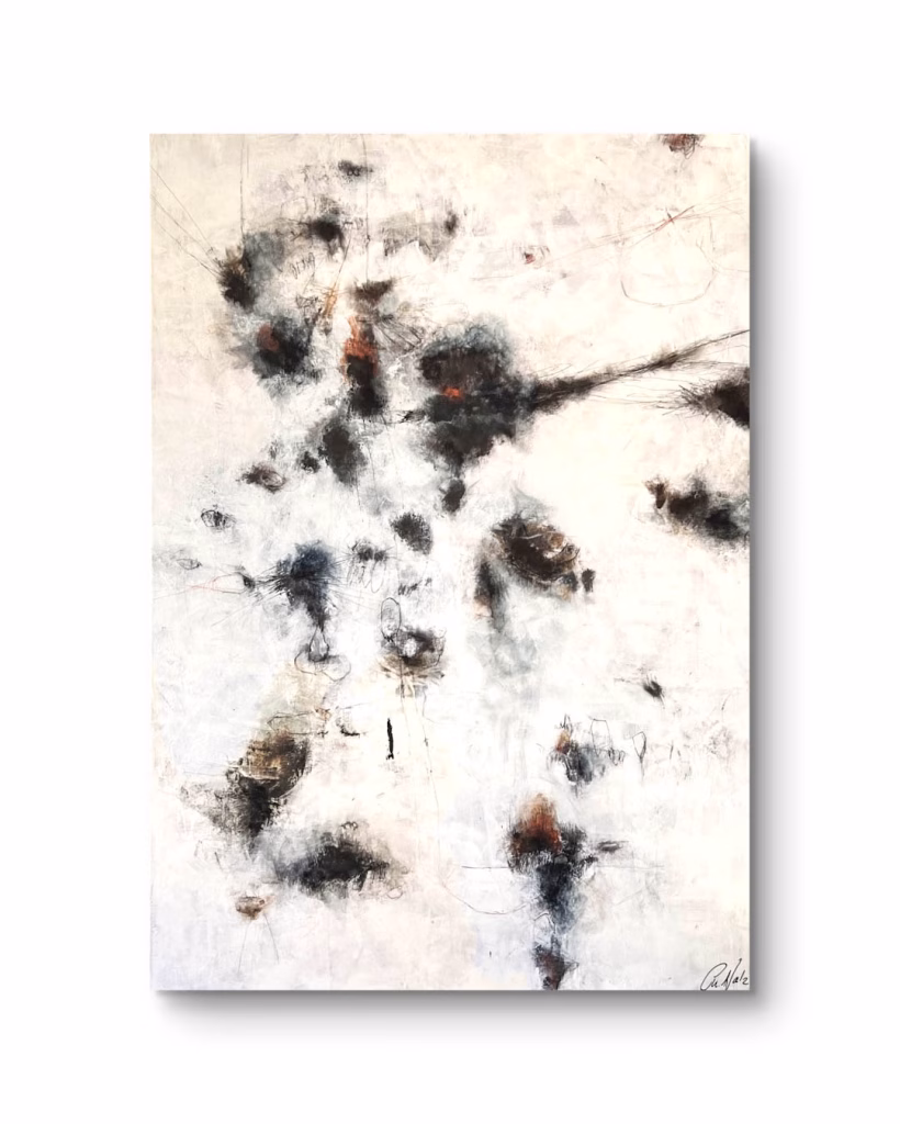 What Remains of a Summer Day, 2026, Mixed media on canvas 130 × 90 cm | 51 × 35 inches